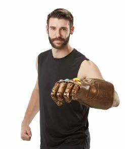 Best Sale ❤️ Hasbro - Legends Series Guanto Dell'infinito Articolato Elettronico Dimensioni Reali Replica 1:1 Thanos Avengers Infinity War Hasbro ???? -hasbro Sales Store guanto infinito 4