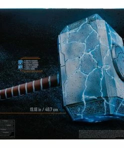 Hot Sale ???? Hasbro - Legends Series Thor: Love And Thunder Marvel Legends 1/1 Mighty Thor Mjolnir Premium Electronic Roleplay ???? Hammer 49 Cm ????